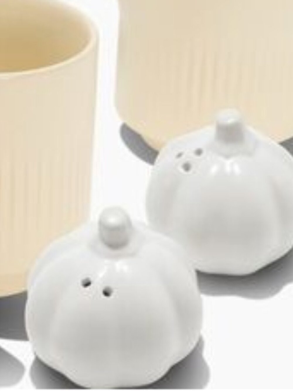 Talking Tables NIB Ceramic Pumpkin Salt and Pepper Shakers with 2 Pumpkin Decor